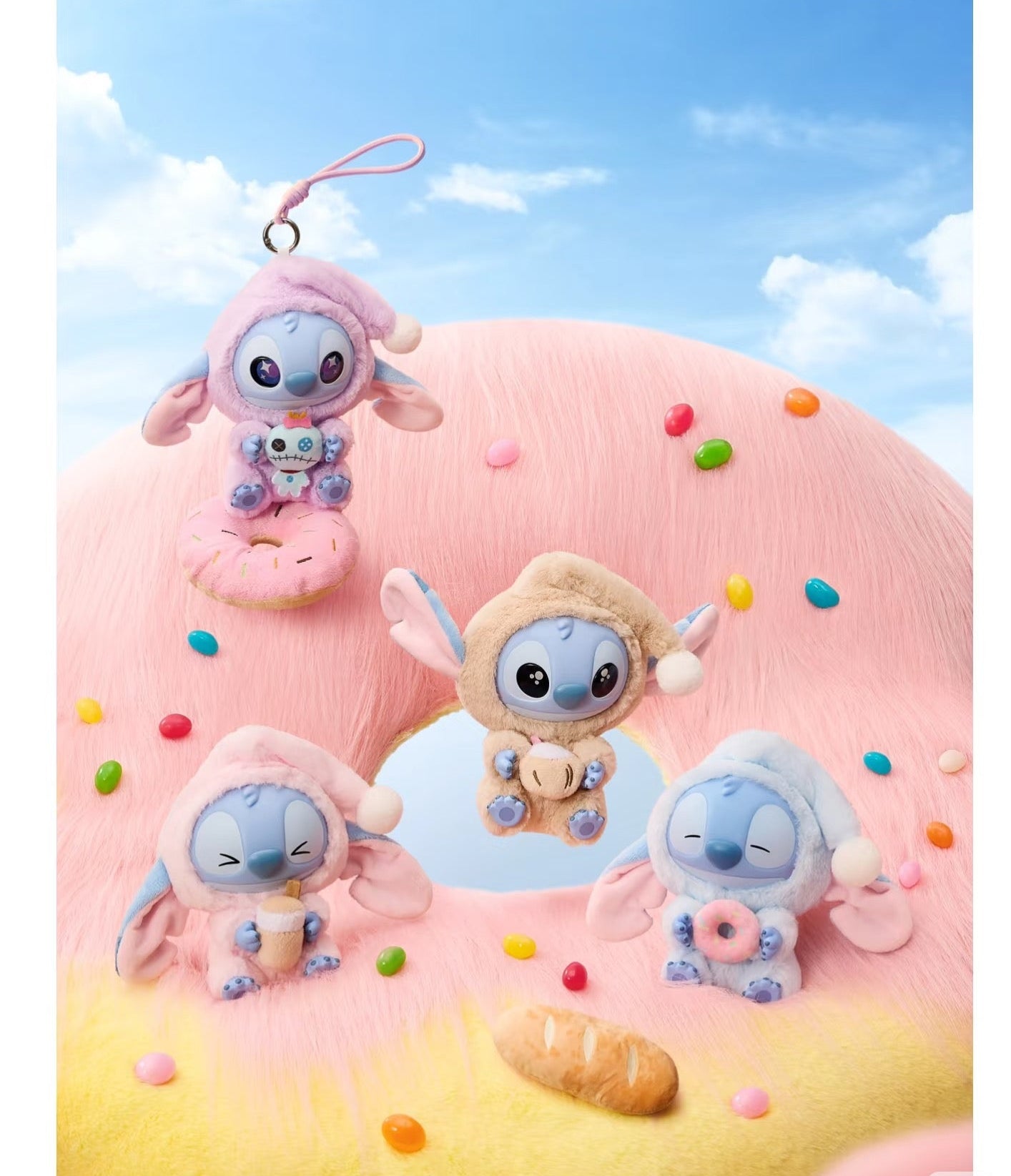 Disney Stitch Eat Something Before Sleep Collection Vinyl Plush Toy Surprise Box