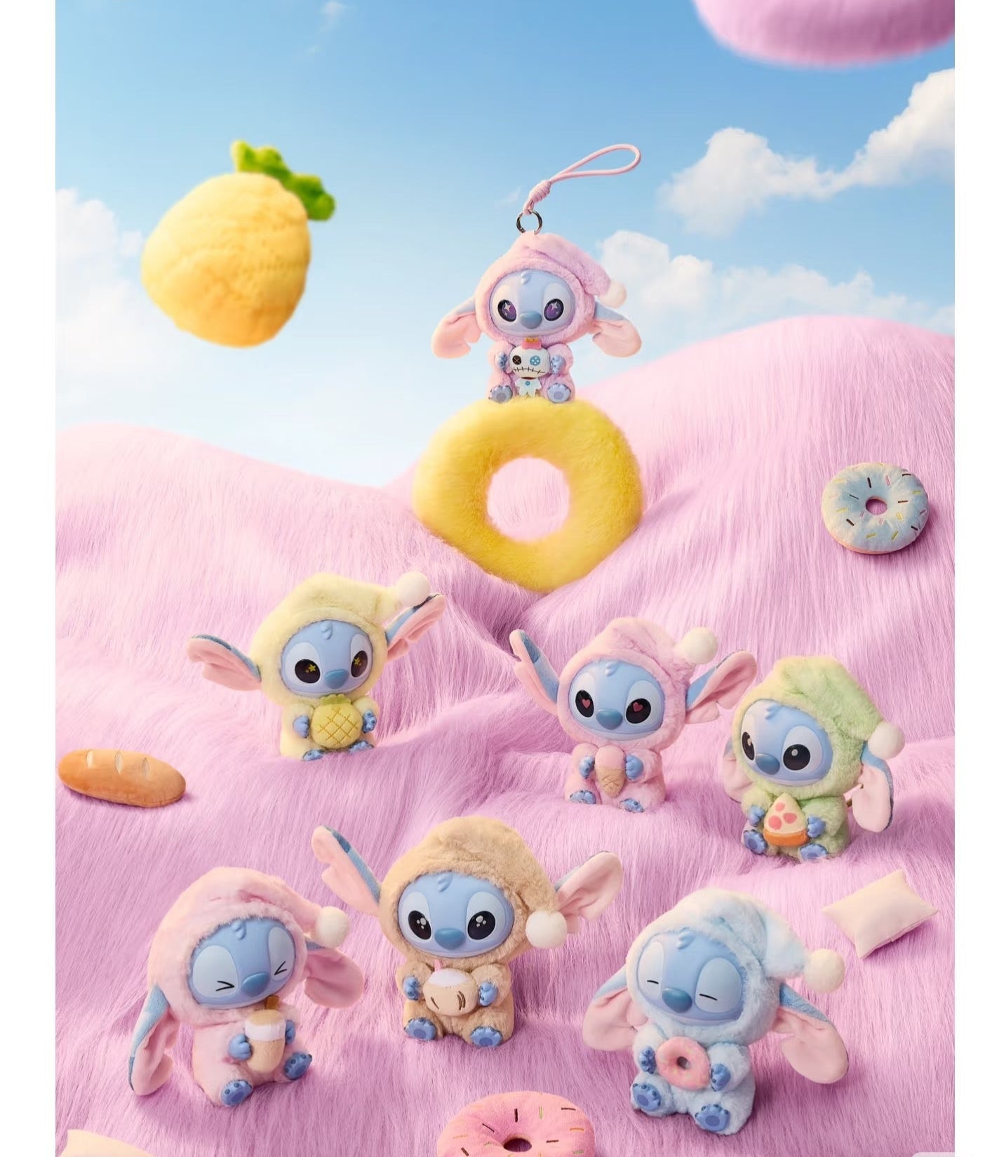 Disney Stitch Eat Something Before Sleep Collection Vinyl Plush Toy Surprise Box