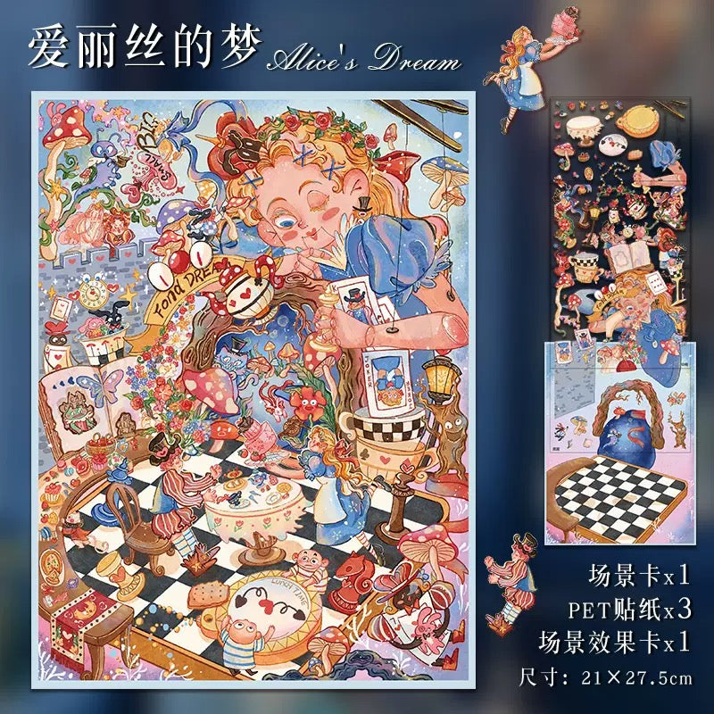 3D Stereoscopic Stickers Stress Relief Scene Stickers